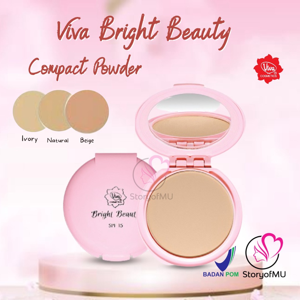 Jual VIVA Bright Beauty Compact Powder with SPF 15 tersedia 3 varian