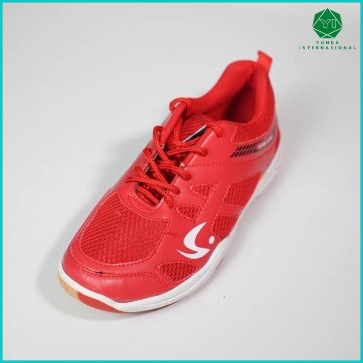 Jual Sepatu Badminton Sepatu Bulutangkis Girik Super King Warna Merah ...
