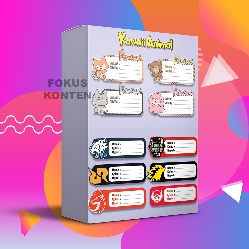 Jual 50 Desain Stiker Mapel CDR v24 | Shopee Indonesia