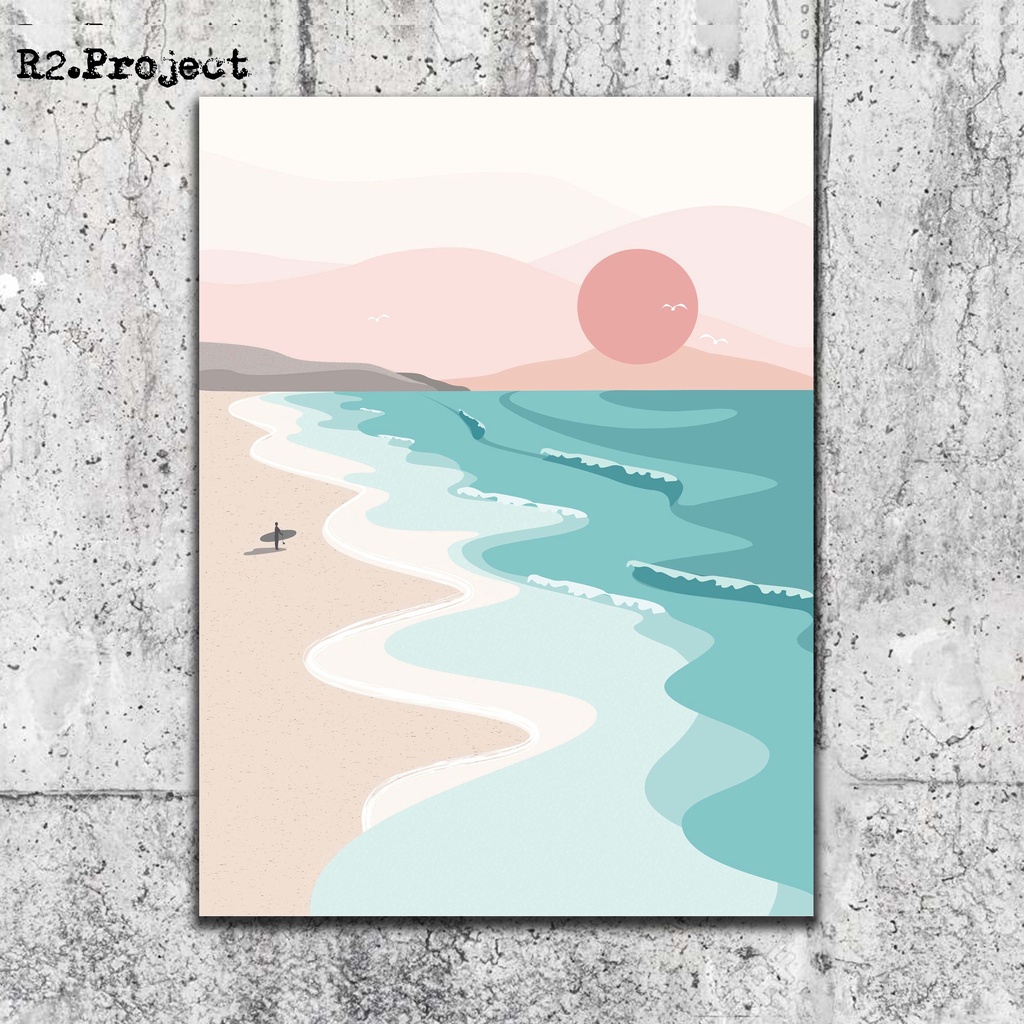 Jual Hiasan Dinding Poster Kayu AESTHETIC SUNSET [30x40] Wall Decor ...