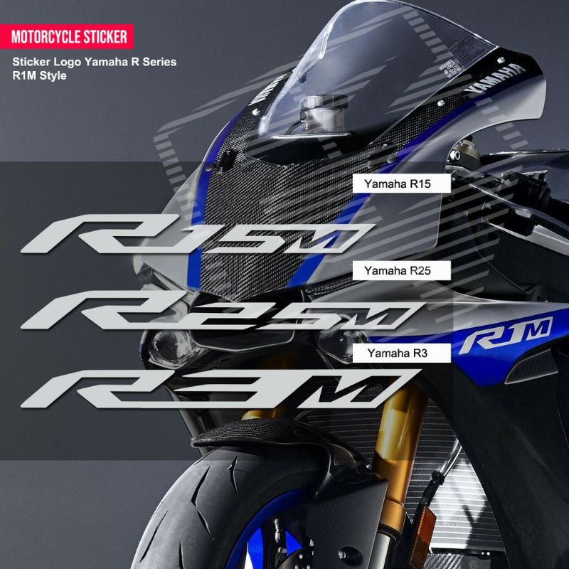 Jual Stiker Logo Yamaha R15 R25 R3 R1 M style body motor biar cakep ...