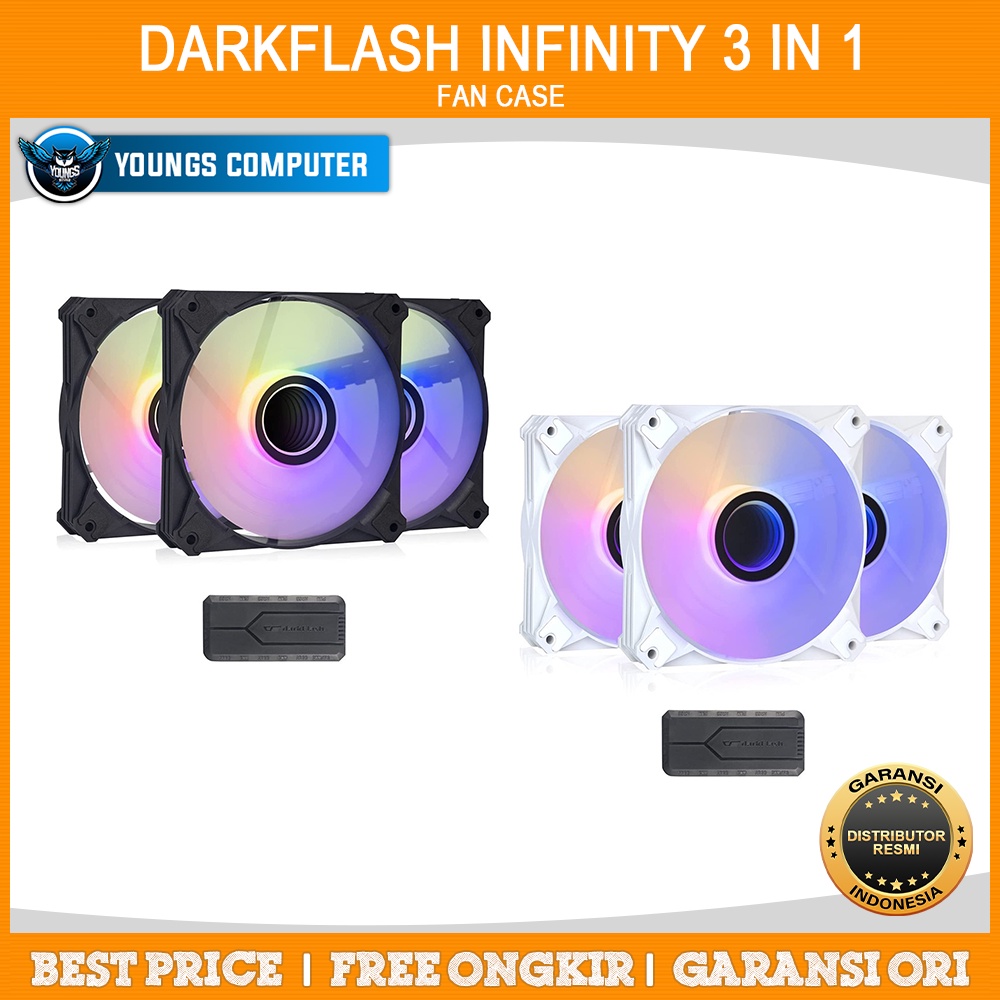 Jual DARKFLASH INFINITY 8 3in1 + Controller Fan Case 12cm ARGB PWM INF8 ...
