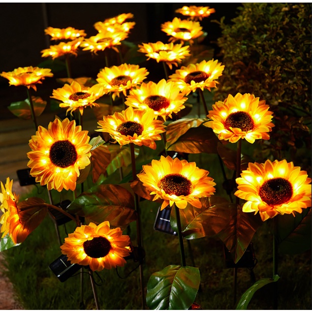 Jual Lampu Taman Outdoor LED Bunga Matahari Tenaga Surya / Lampu Hias ...