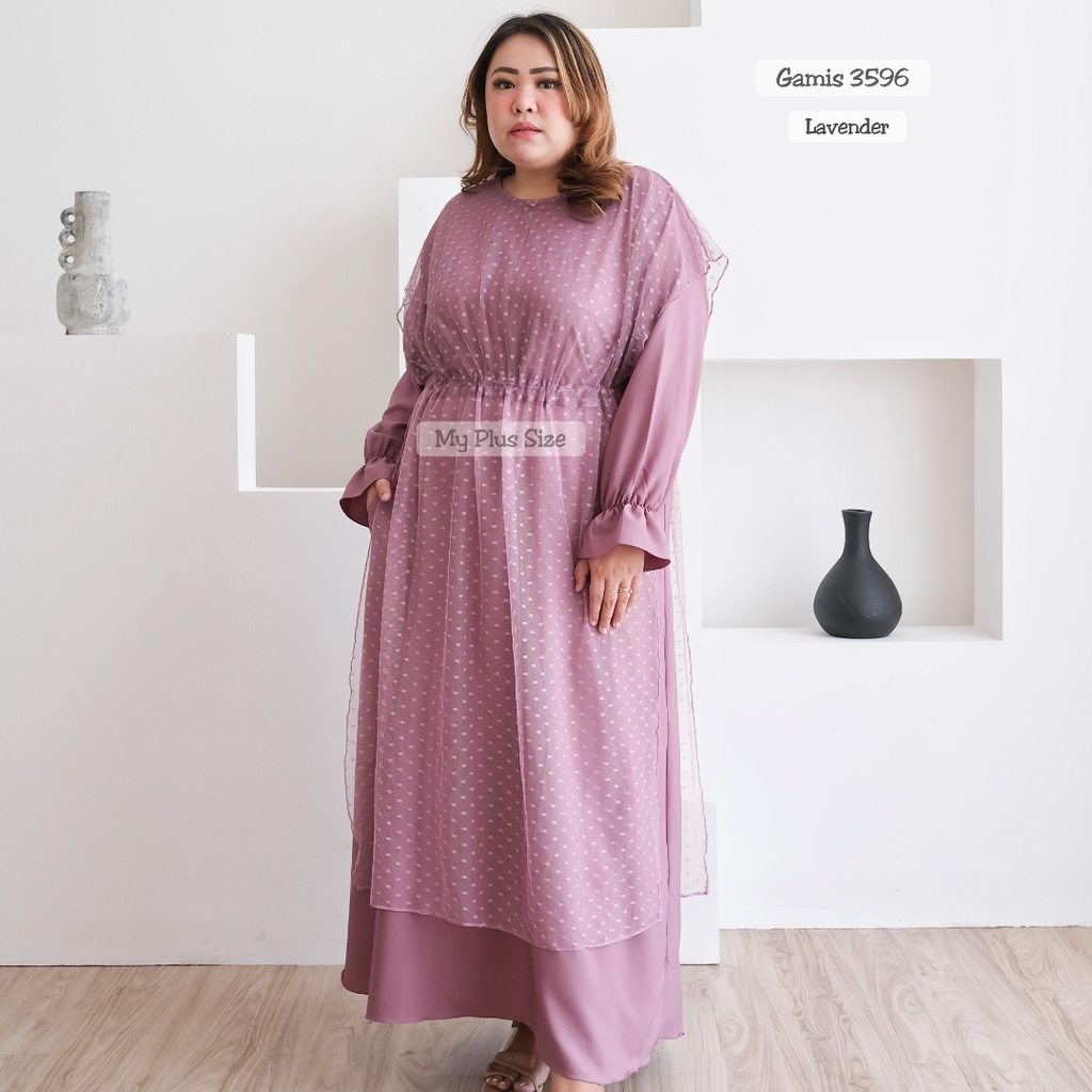 Jual Gamis Tile Dot Jumbo 3596, Ld 130 & 145 cm | Shopee Indonesia