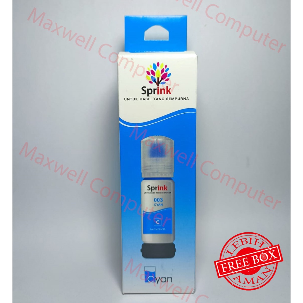 Jual Tinta Sprink for Epson 003 CYAN / BIRU -L1210 L1250 L1256 L3210 ...