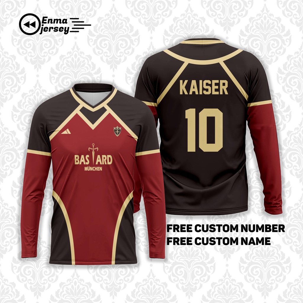 Jual Jersey Anime Blue Lock Bastard Munchen Lengan Panjang Double