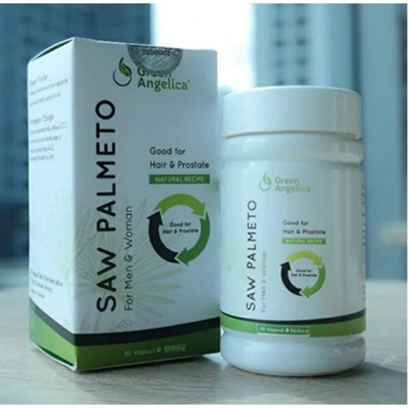 Jual SAW PALMETO SUPLEMEN PENUMBUH RAMBUT BPOM 30 CAPSULE GREEN ...