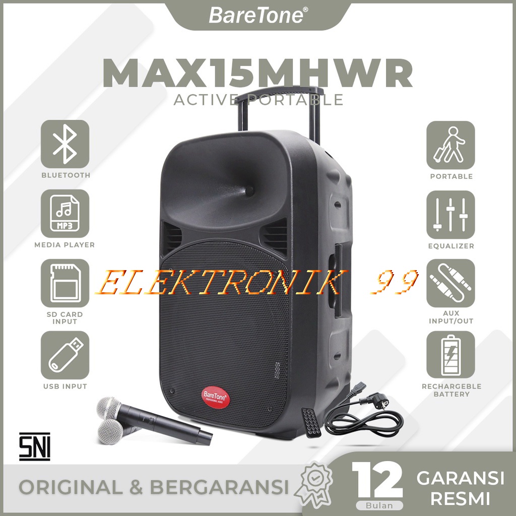 Jual Baretone Speaker Portable Max15mhwr 15 Inch Speaker Baretone Max 15 Mhwr Original