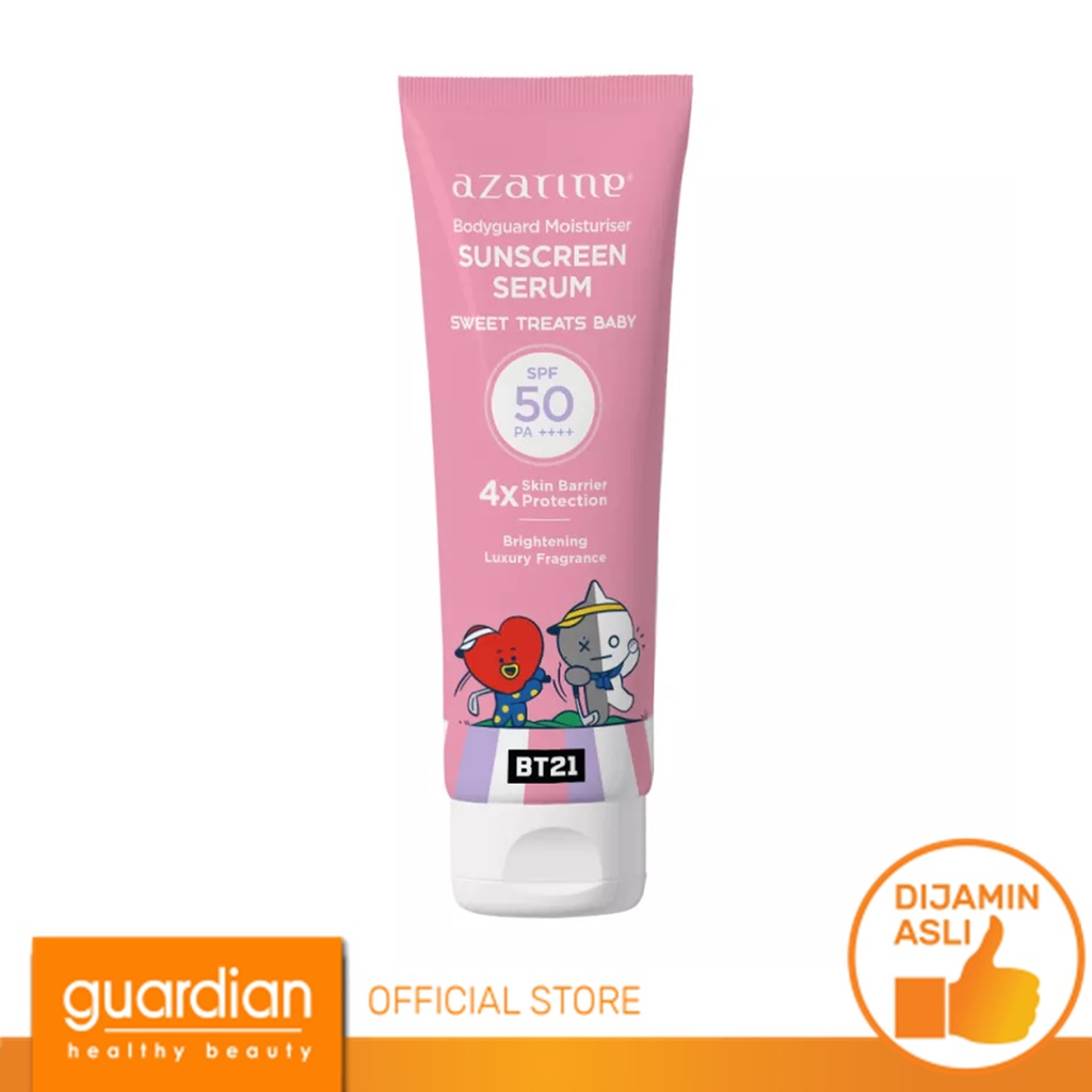 Jual [AZARINE x BT21] Body Guard Moisturizer Sunscreen Serum SPF50 PA++++  100ml - Sweet Treats Baby  sunblock badan mengandung parfum calm feminim  tahan lama, melindungi dari sinar UV matahari | Shopee Indonesia