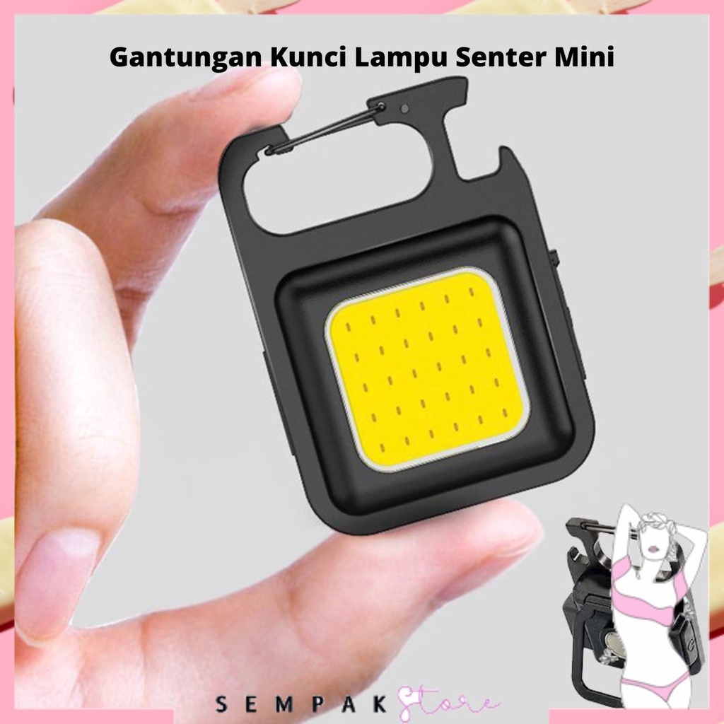 Jual Ss Gantungan Kunci Lampu Senter Mini Camping Chargeable Super Terang Emergency Lamp Kemping 