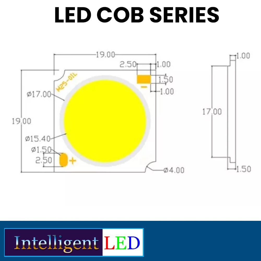 Jual LED Source COB 30W 30-34V 960mA 19x19mm 130-150lm/W 3000K - 10 ...