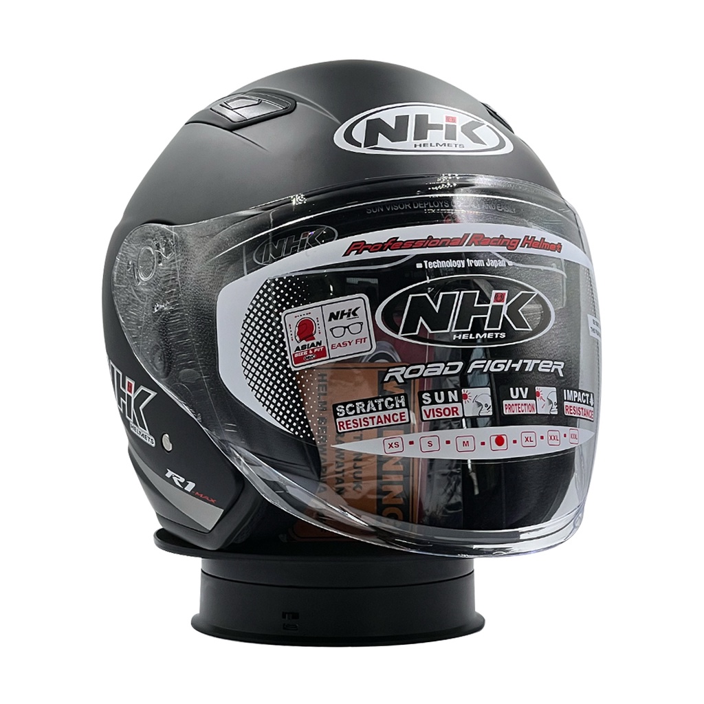 Jual Helm NHK R1 Max Solid Black Doff | Shopee Indonesia