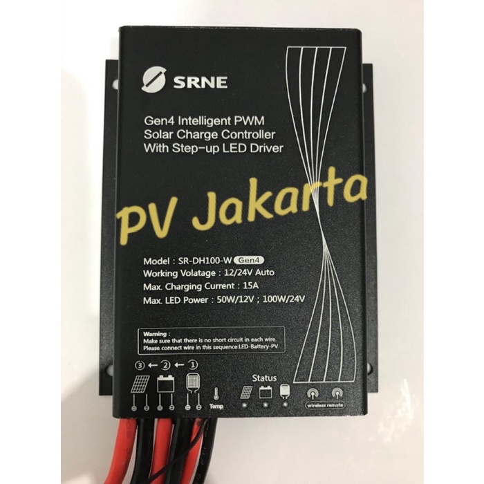 Jual SRNE SR-DH100-W 15A PWM Solar Charge Controller LED Driver (PJU ...