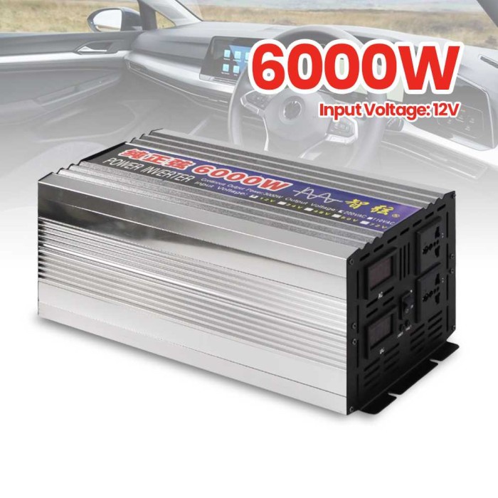 Jual Power Inverter 6000 watt DC 12/24V to AC 220V Pure Sine Wive ...