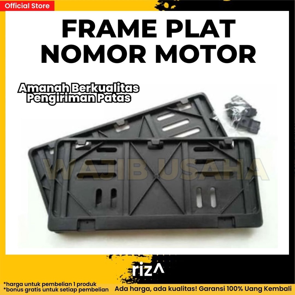 Jual Dudukan Plat Nomor Motor Universal Anti Getar Cover Frame Tempat