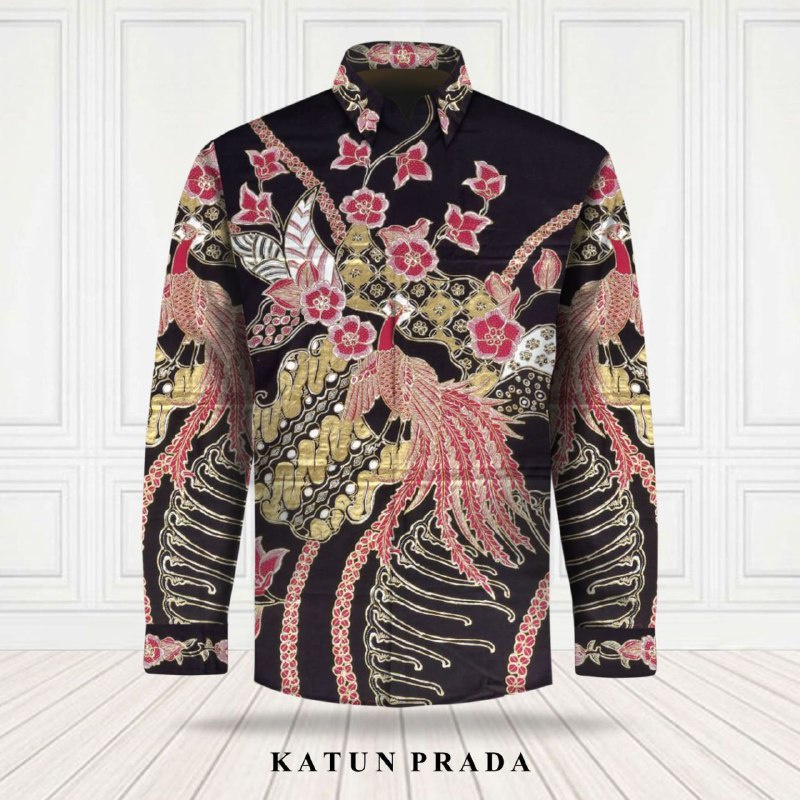 Jual Kemeja Pria Batik Tulis Katun Prada Kain Batik Tulis Asli Pekalongan Kain Batik Tulis