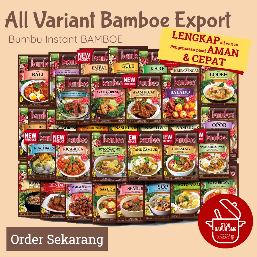 Jual Bamboe Masakan Indonesia Bumbu Masak Instan Export Quality All Varian Shopee Indonesia