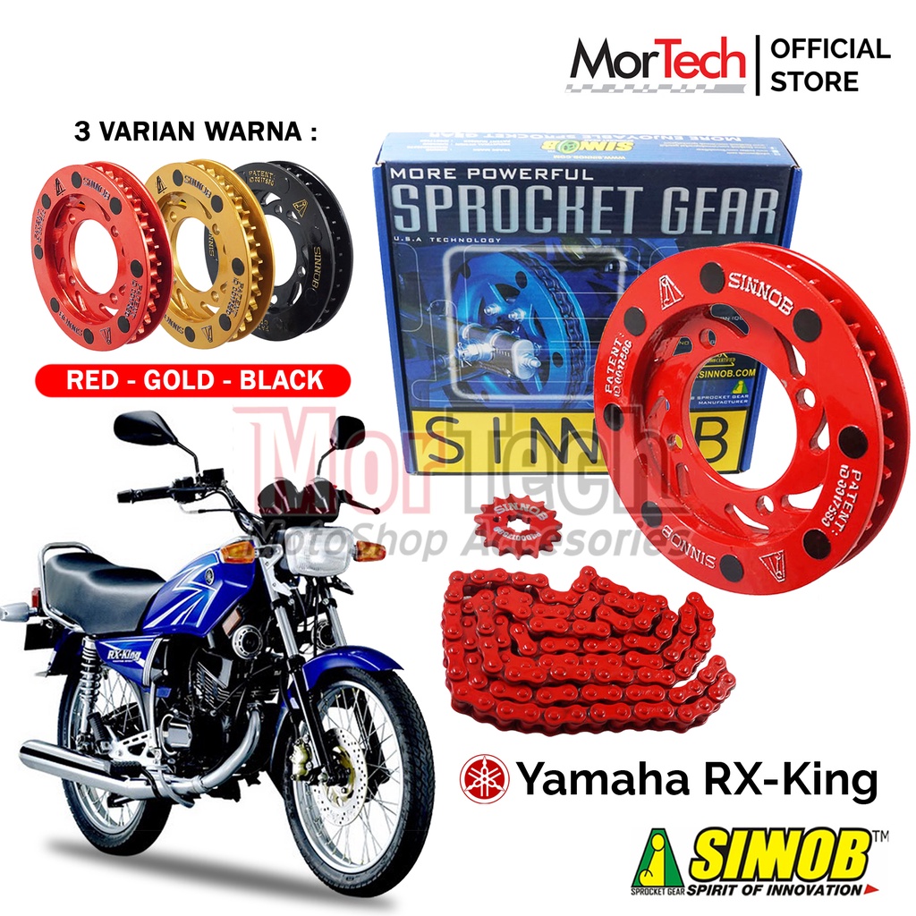 Jual Chain Kit Sinnob Gear Gir Set dan Rantai Motor Colour Chain Yamaha ...