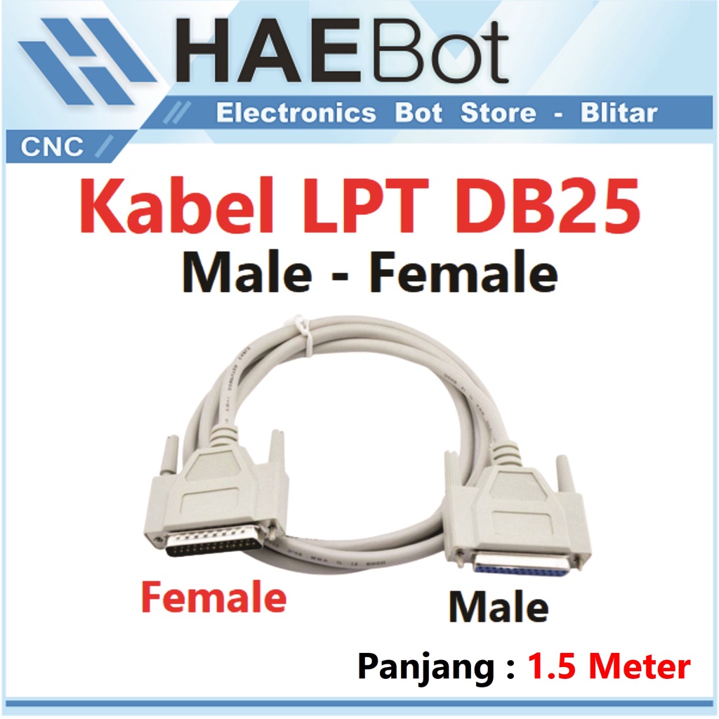 Jual Haebot Kabel Data Printer Pararel Mach Lpt Db Male Female Meter M Breakout Cnc