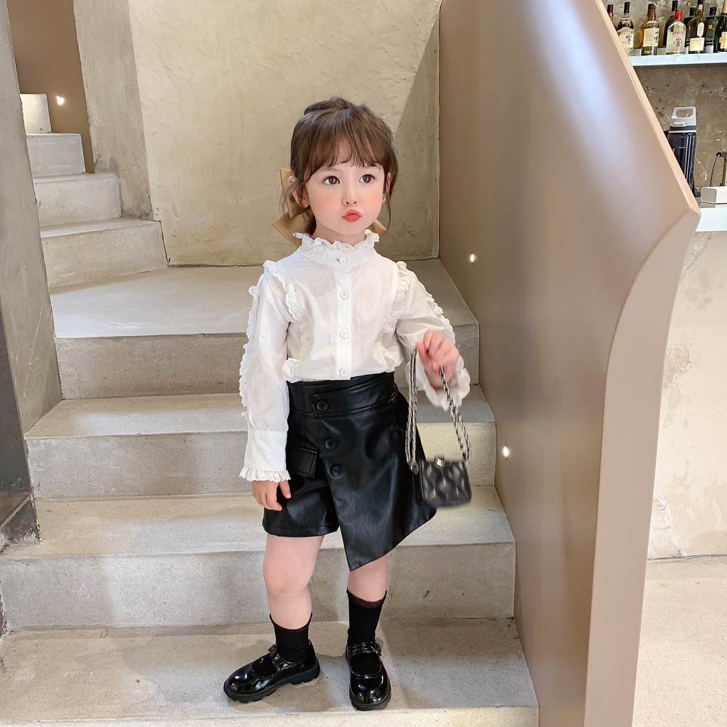 Jual Celana Rok Kulit Leather Anak Prerempuan Outfit Korea style 3-10 ...