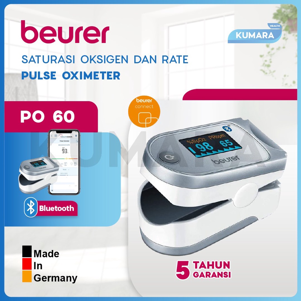 Jual BEURER Pulse Oximeter Bluetooth PO 60 / Pulse Oximeter Fingertip