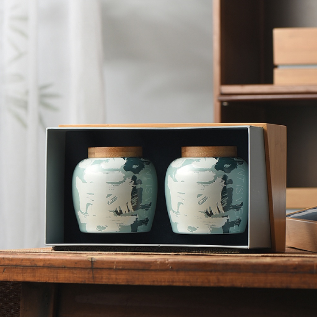 Jual Tempat Penyimpanan Teh Kopi Set / Tea Leaves Canister Jar EB Home ...