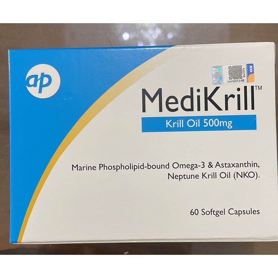 Jual MediKrill Krill Oil 500Mg Marine Omega3 NKO 60 Softgel Capsules