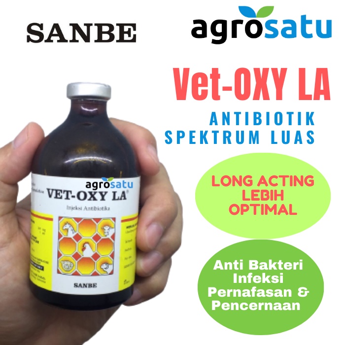 Jual Vet Oxy La Ml Obat Antibiotik Long Acting Spektrum Luas Anti Infeksi Bakteri Hewan