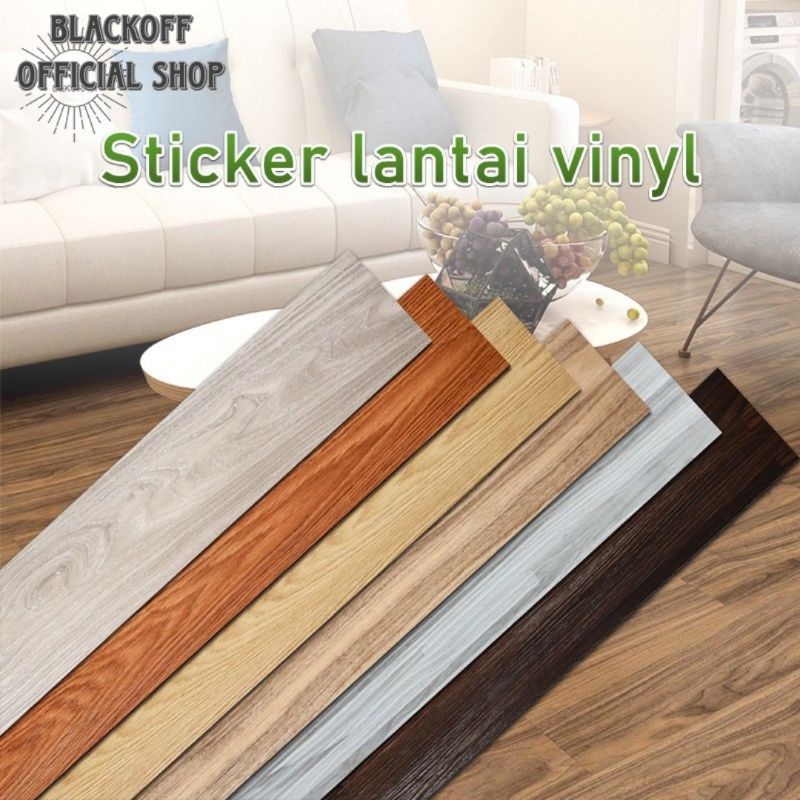 Jual Cod Paket Lembar Stiker Lantai Vinyl Wallpaper Kayu Premium