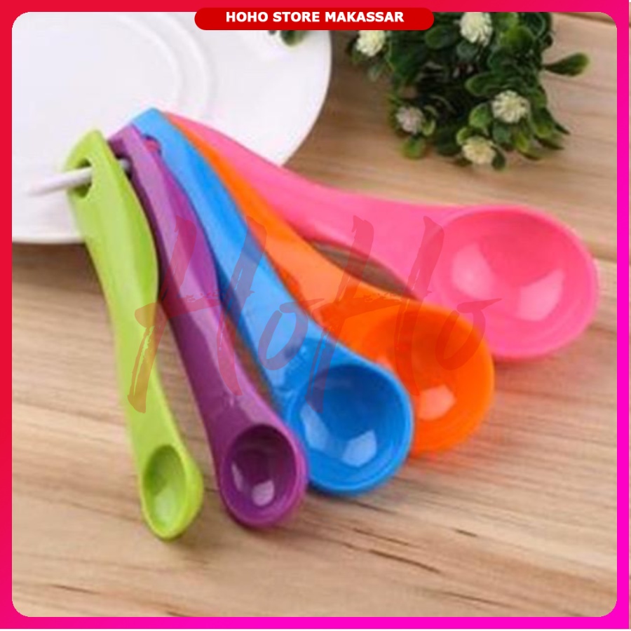 Jual Sendok Takar Set 5 In 1 Sendok Takaran Ukuran Plastik Masak Kue Roti Bumbu Measuring Spoon 0489