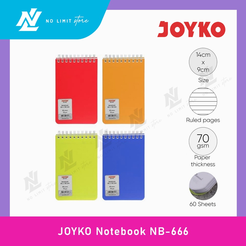 Jual Notebook JOYKO NB-666 Agenda Buku Catatan Bergaris - Buku Spiral ...