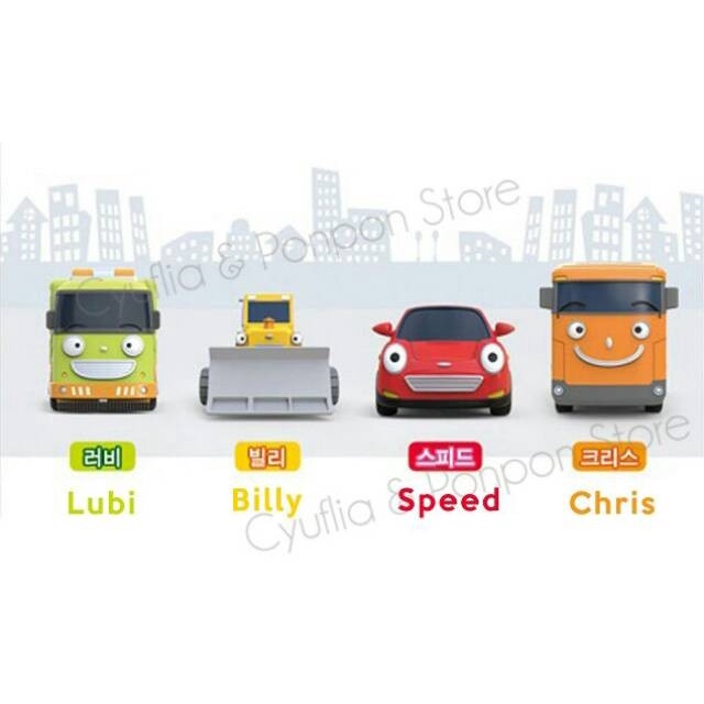 Jual FLASH SALE!!! TAYO THE LITTLE BUS MINI TOY 4 SET RUBI BILLY SPEED ...