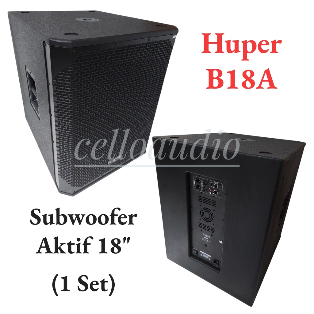 Jual Subwoofer Aktif 18 Inch Huper B18A (1 Set) Active Subwoofer 18