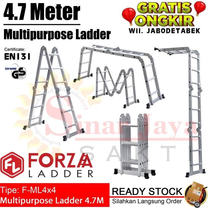 Jual Tangga Lipat Alumunium Multipurpose Meter Forza Ladder M Shopee Indonesia