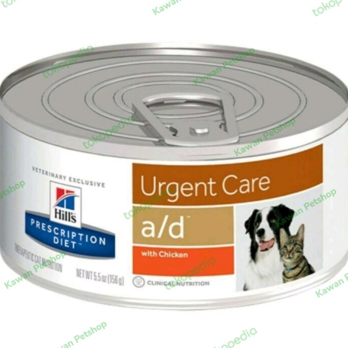 Jual Hills Science Diet A/D Urgent Care Kaleng 156Gr Mirip Rc Recovery