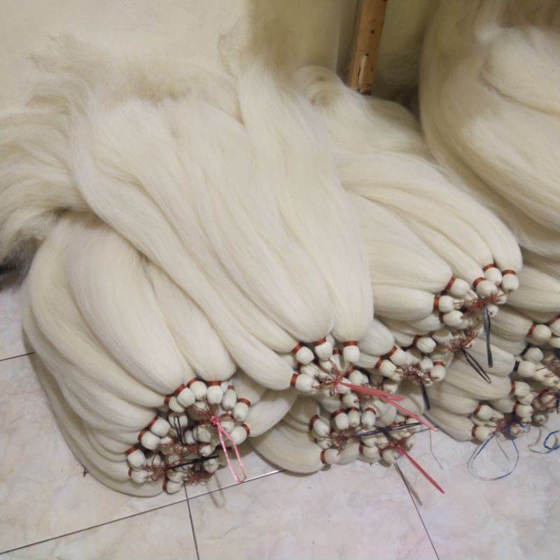 Jual Rambut cemara putih rambut sintetis/hair braids rambut sambung ...