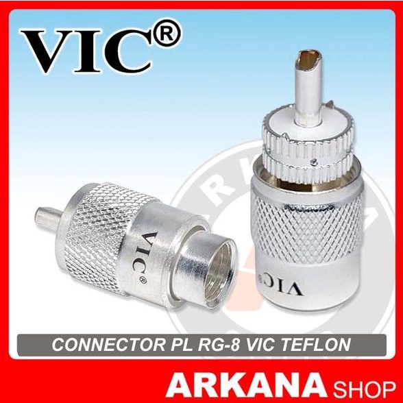 Jual Connector Konektor PL 259 RG8 VIC Insulator Teflon | Shopee Indonesia