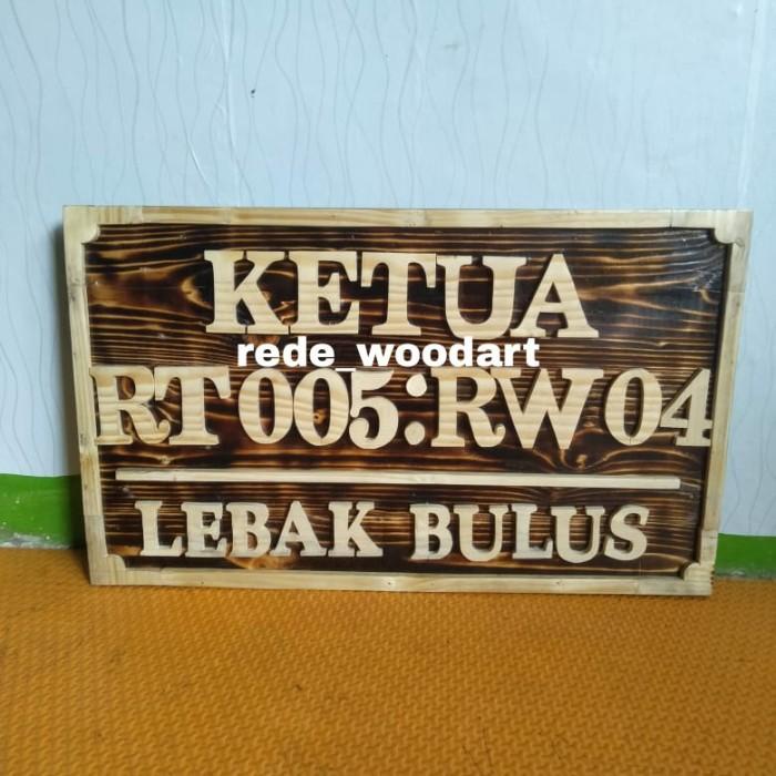 Jual Terlaris Papan Nama Ketua Rt Papan Nama Kayu Papan Nama Kayu Plang ...
