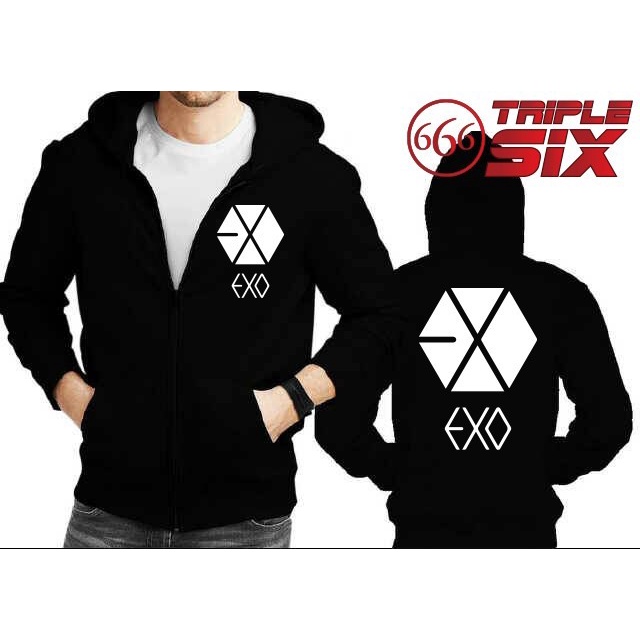 Jual JAKET HOODIE RESLETING DISTRO EXO POLOS CUSTOM K-POP KOREA KPOP ...