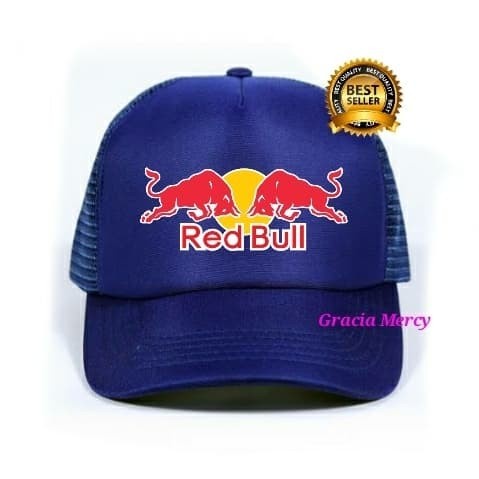 Jual TOPI TRUCKER JARING DISTRO RED BULL RACING RBR POLOS CUSTOM ...