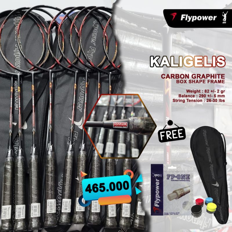 Jual raket FLYPOWER KALIGELIS LOGO DJARUM original | Shopee Indonesia