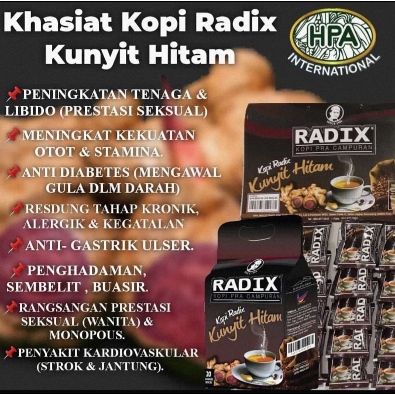 Jual Radix kunyit hitam HPA PAK HAJI, varian kopi Radix terbaru, dengan ...