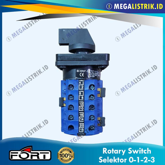 Jual Fort Selektor 0-1-2-3 / Selector COS Rotary Switch 3P 20A SFT20-4 ...