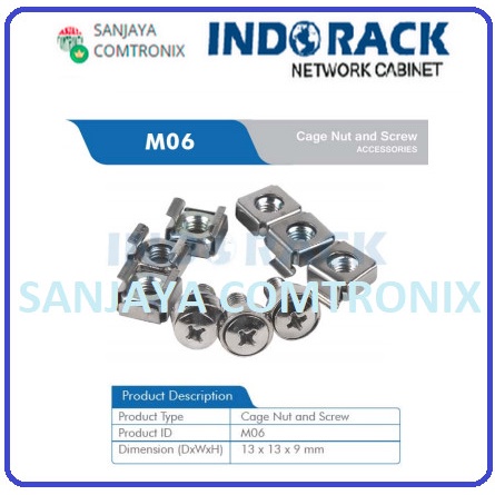 Jual Indorack M Cage Nut Screw For Wallmount Closed Open Rack