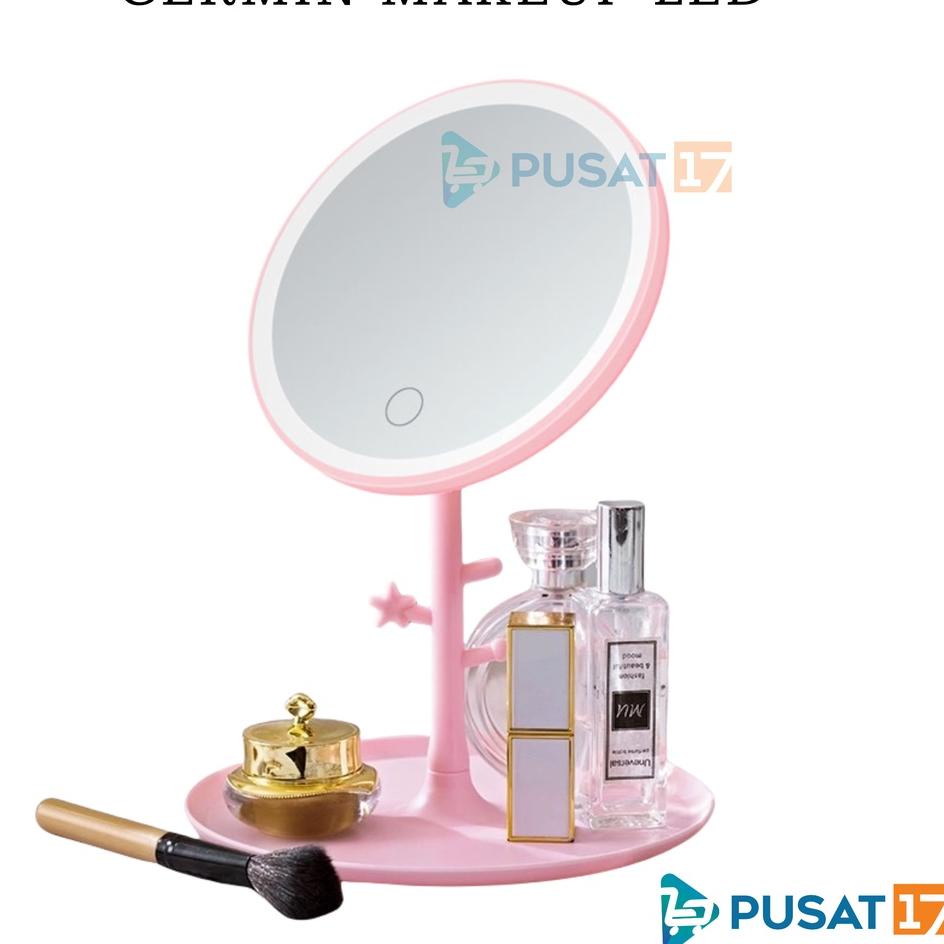 Jual New Pusat Cermin Led Make Up Kaca Rias Bulat Cermin Rias