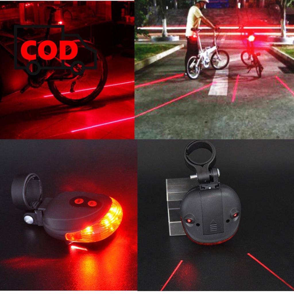 Jual Lampu Sepeda Belakang LED Waterproof dengan Laser Rambu Penerangan ...