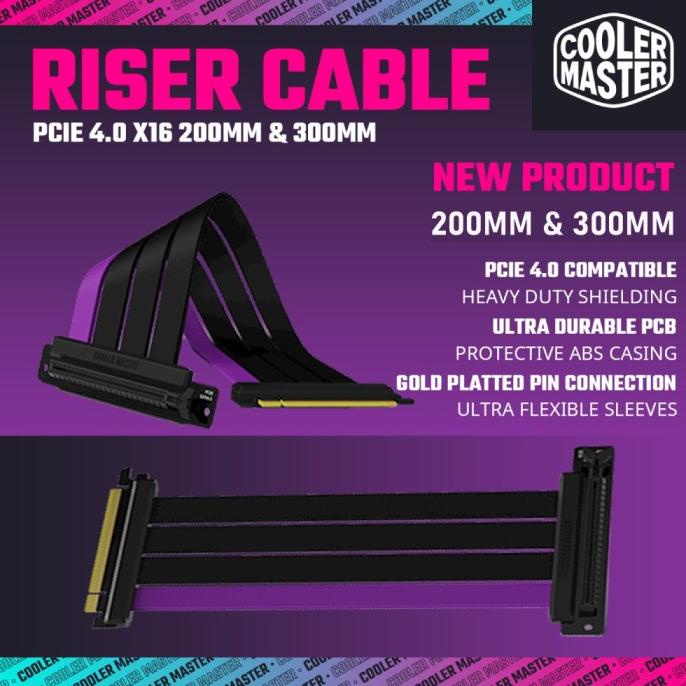 Jual COOLER MASTER MASTERACCESSORY RISER CABLE PCIE 4.0 X16 | Shopee ...