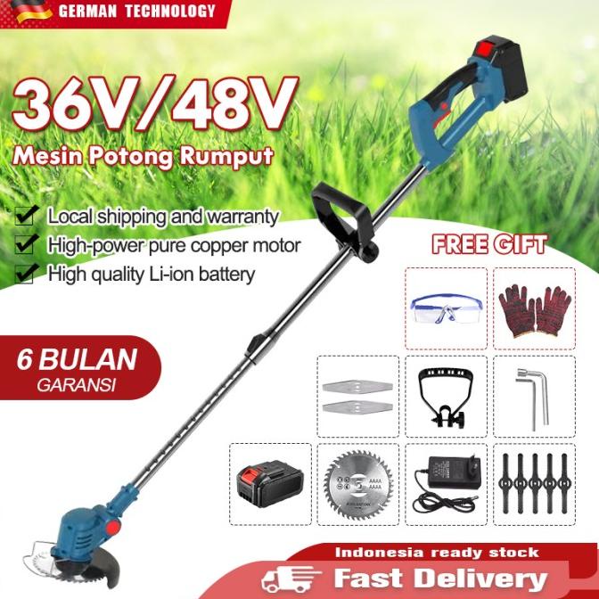 Jual (NEW)Mesin potong rumput 36V/48V Mesin Pemotong Rumput mesin ...