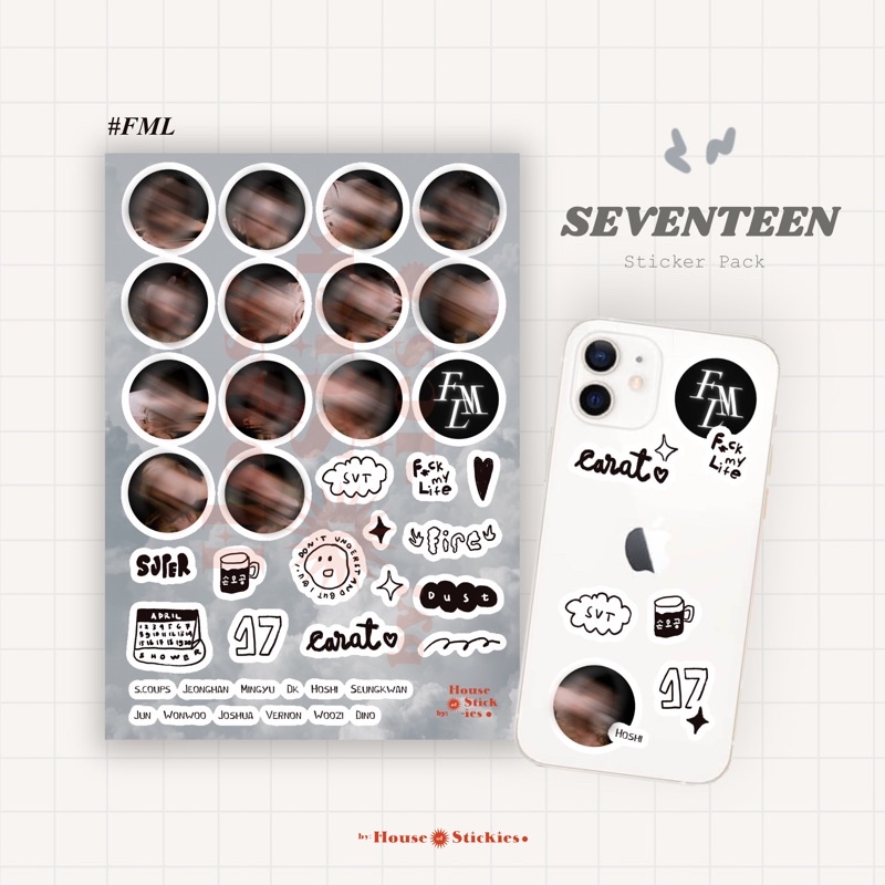 Jual Stiker Kpop SEVENTEEN FML Album Edition (Fanmade/Unofficial