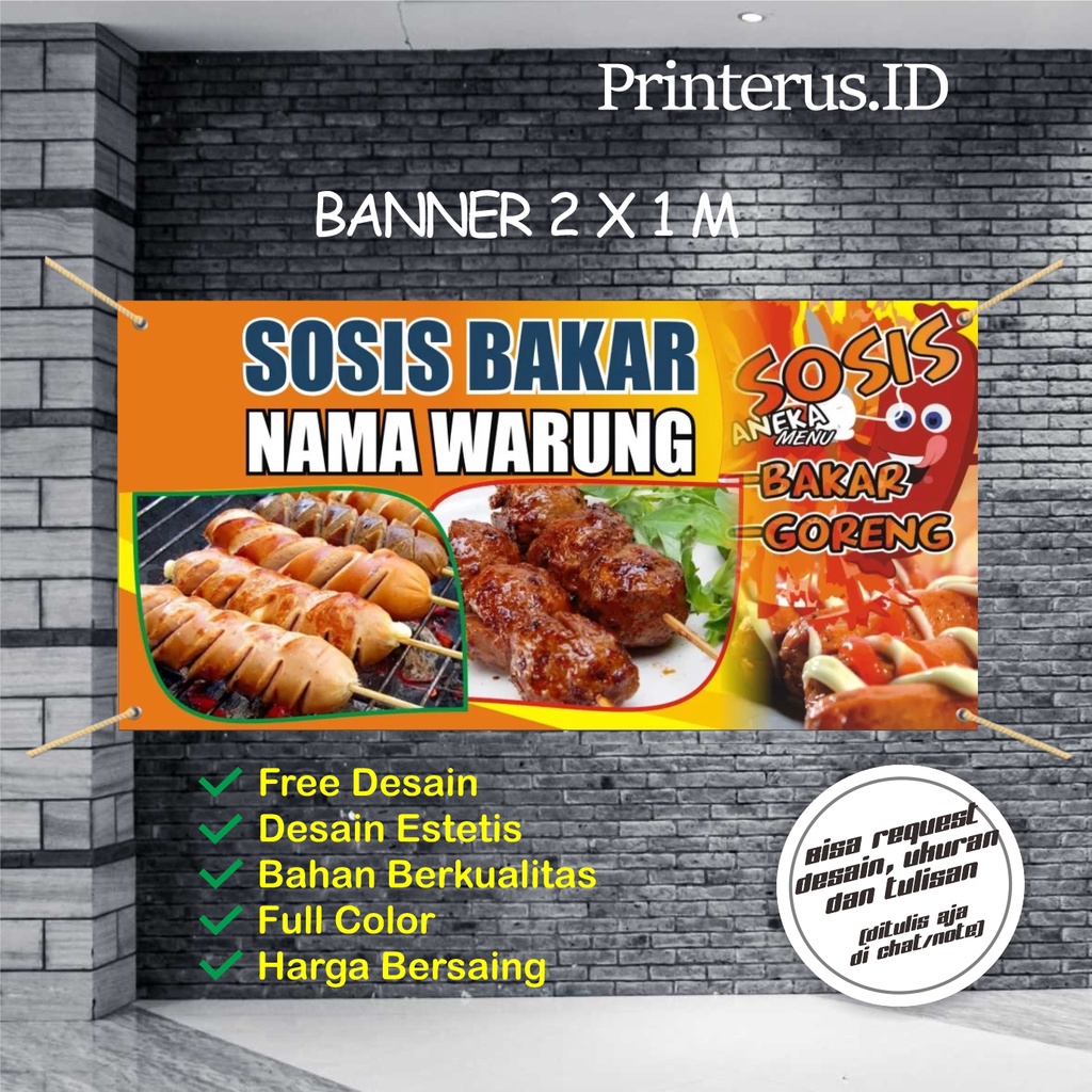 Jual Spanduk Banner Sosis Bakar 2x1m Shopee Indonesia